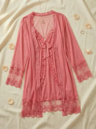 Picture of Women's two-piece lingerie robe