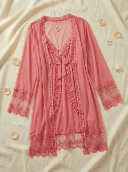 Picture of Women's two-piece lingerie robe