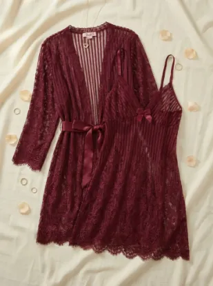 Picture of Women's two-piece lingerie robe