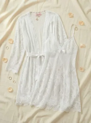Picture of Women's two-piece lingerie robe
