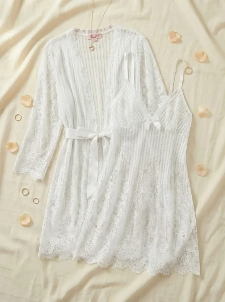Picture of Women's two-piece lingerie robe