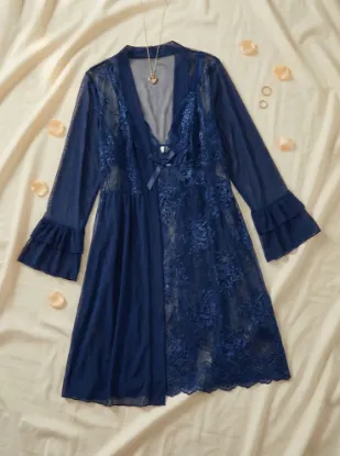 Picture of Women's two-piece lingerie robe