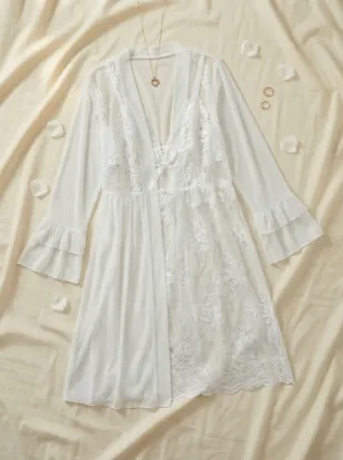 Picture of Women's two-piece lingerie robe