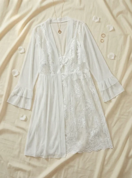 Picture of Women's two-piece lingerie robe