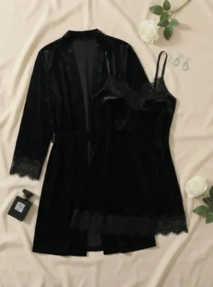 Picture of Women's two-piece lingerie robe