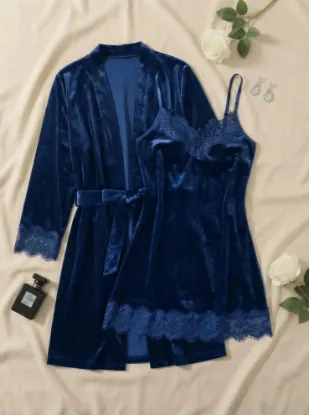 Picture of Women's two-piece lingerie robe