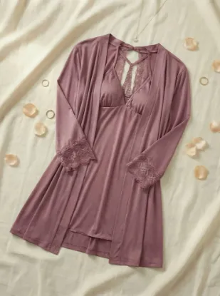 Picture of Women's two-piece lingerie robe