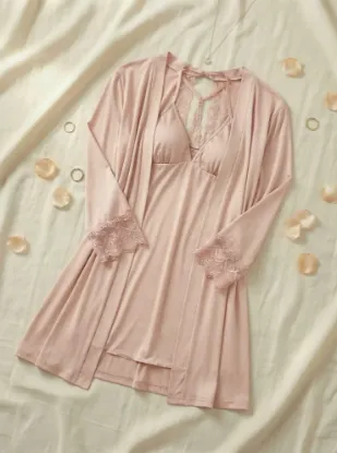 Picture of Women's two-piece lingerie robe