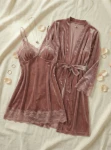 Picture of Women's two-piece lingerie robe