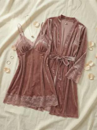 Picture of Women's two-piece lingerie robe