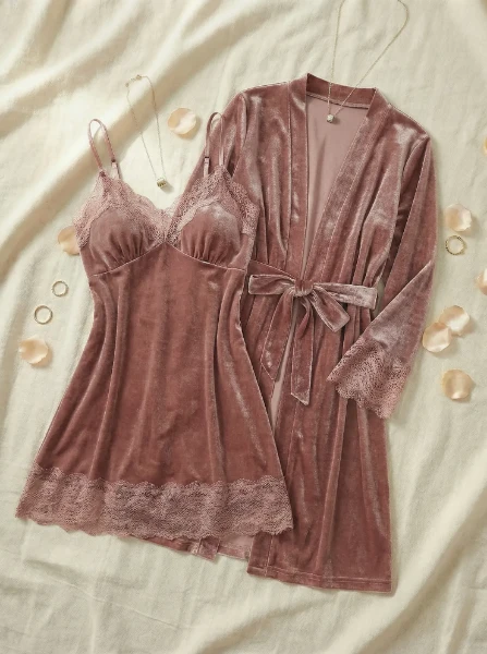Picture of Women's two-piece lingerie robe