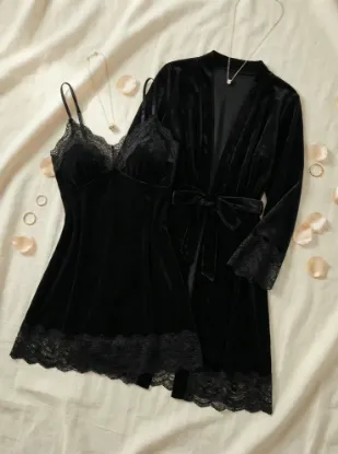 Picture of Women's two-piece lingerie robe