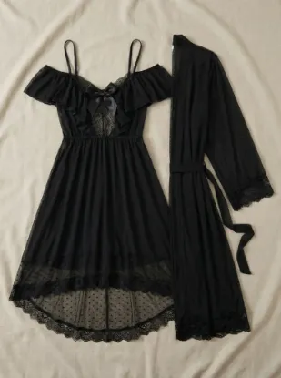 Picture of Women's two-piece lingerie robe