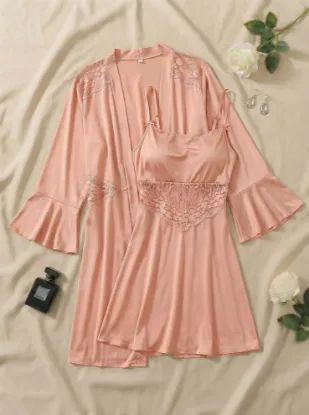 Picture of Women's two-piece lingerie robe